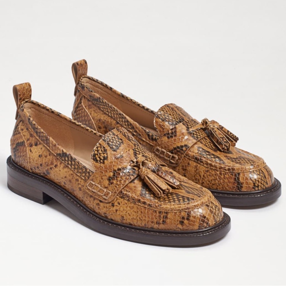 Sam Edelman Loafers Snake Print Size 7.5